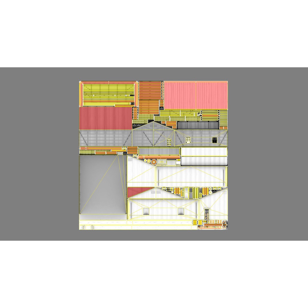 Airfield Hangar 3D Model – Low Poly Game Asset, FBX, OBJ - View 30
