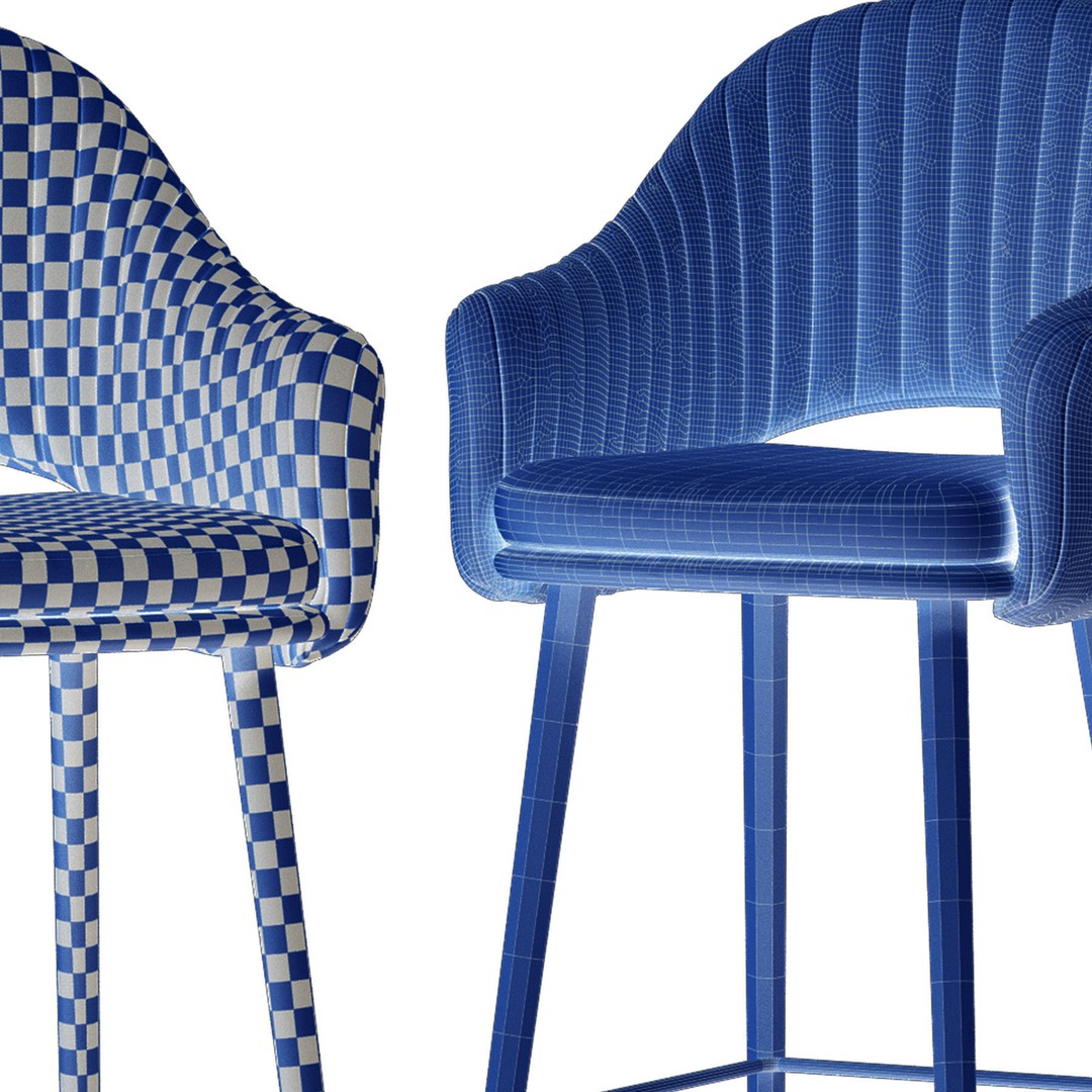 Deephouse Barstool 3D Model – Industrial Modern Chair, FBX & OBJ