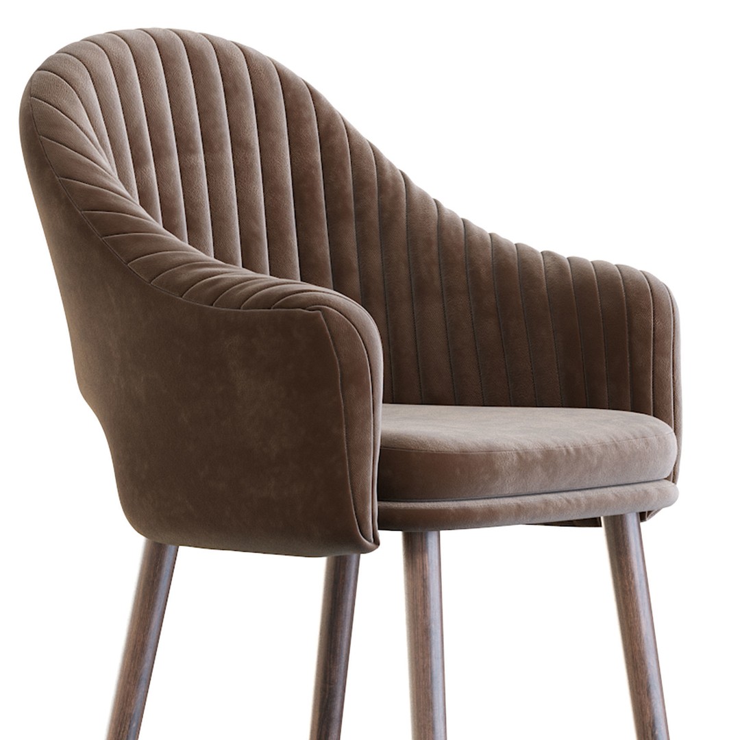 Deephouse Barstool 3D Model – Industrial Modern Chair, FBX & OBJ - View 11