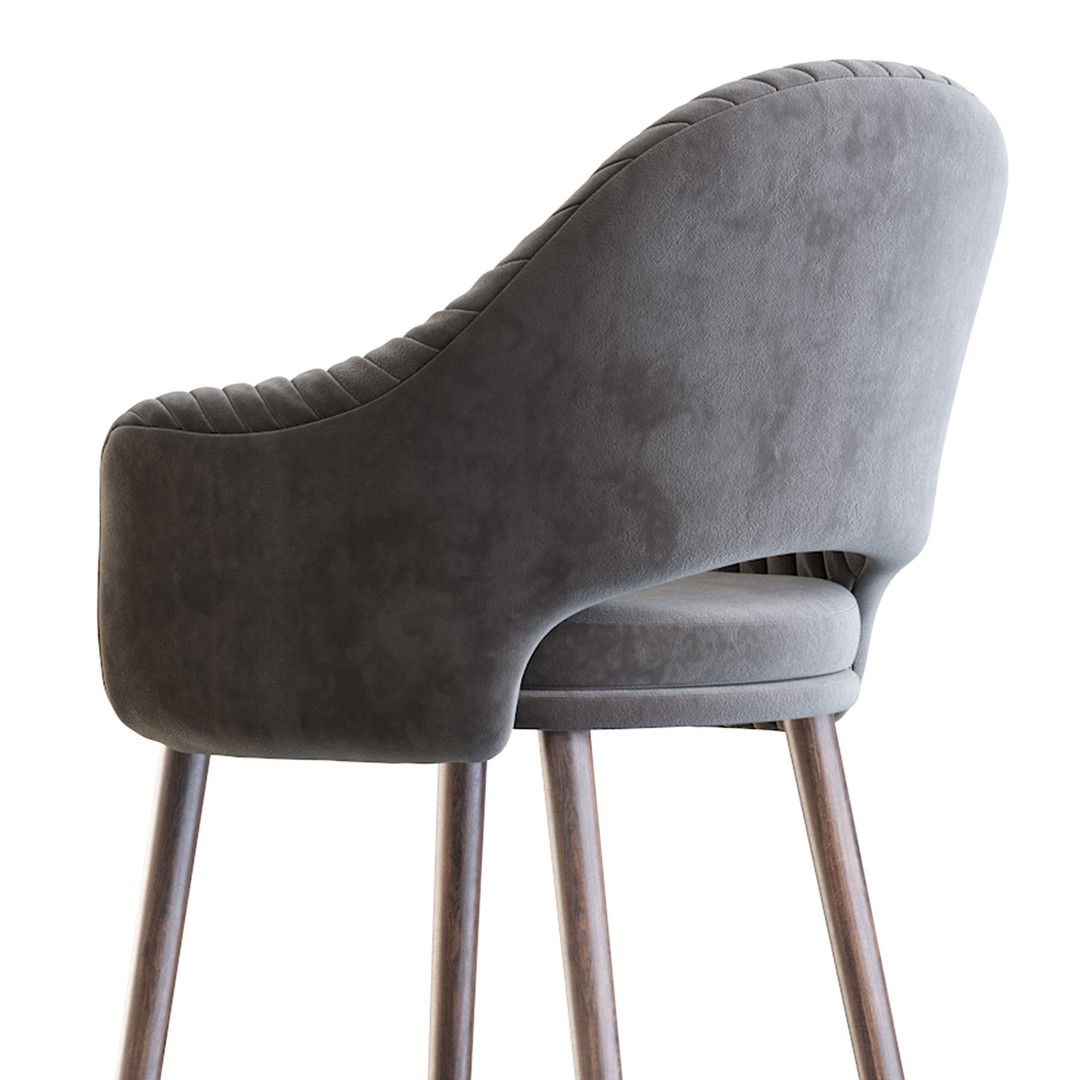 Deephouse Barstool 3D Model – Industrial Modern Chair, FBX & OBJ - View 12