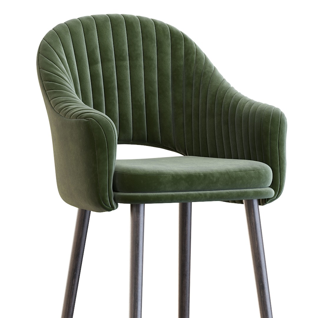 Deephouse Barstool 3D Model – Industrial Modern Chair, FBX & OBJ - View 15