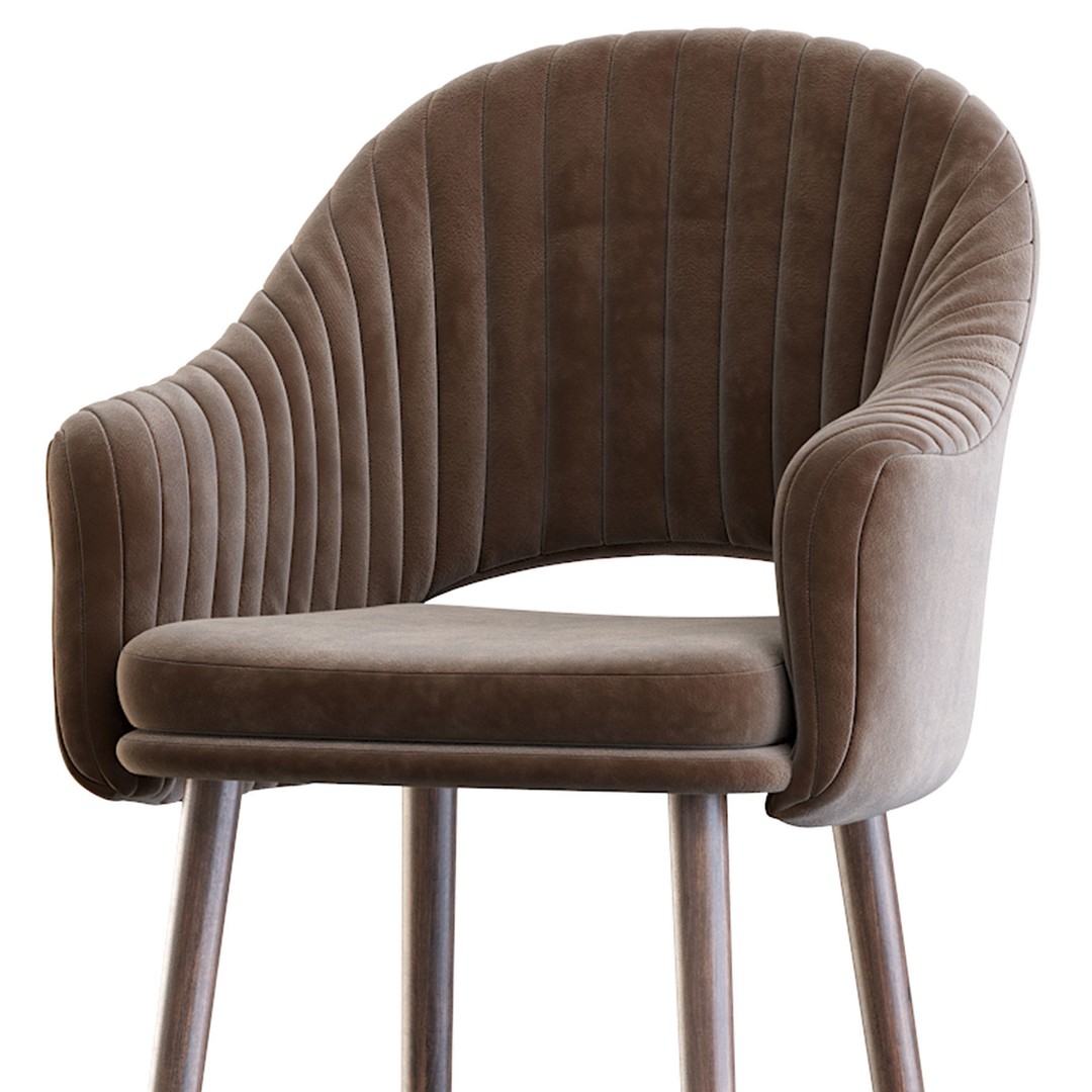Deephouse Barstool 3D Model – Industrial Modern Chair, FBX & OBJ - View 16