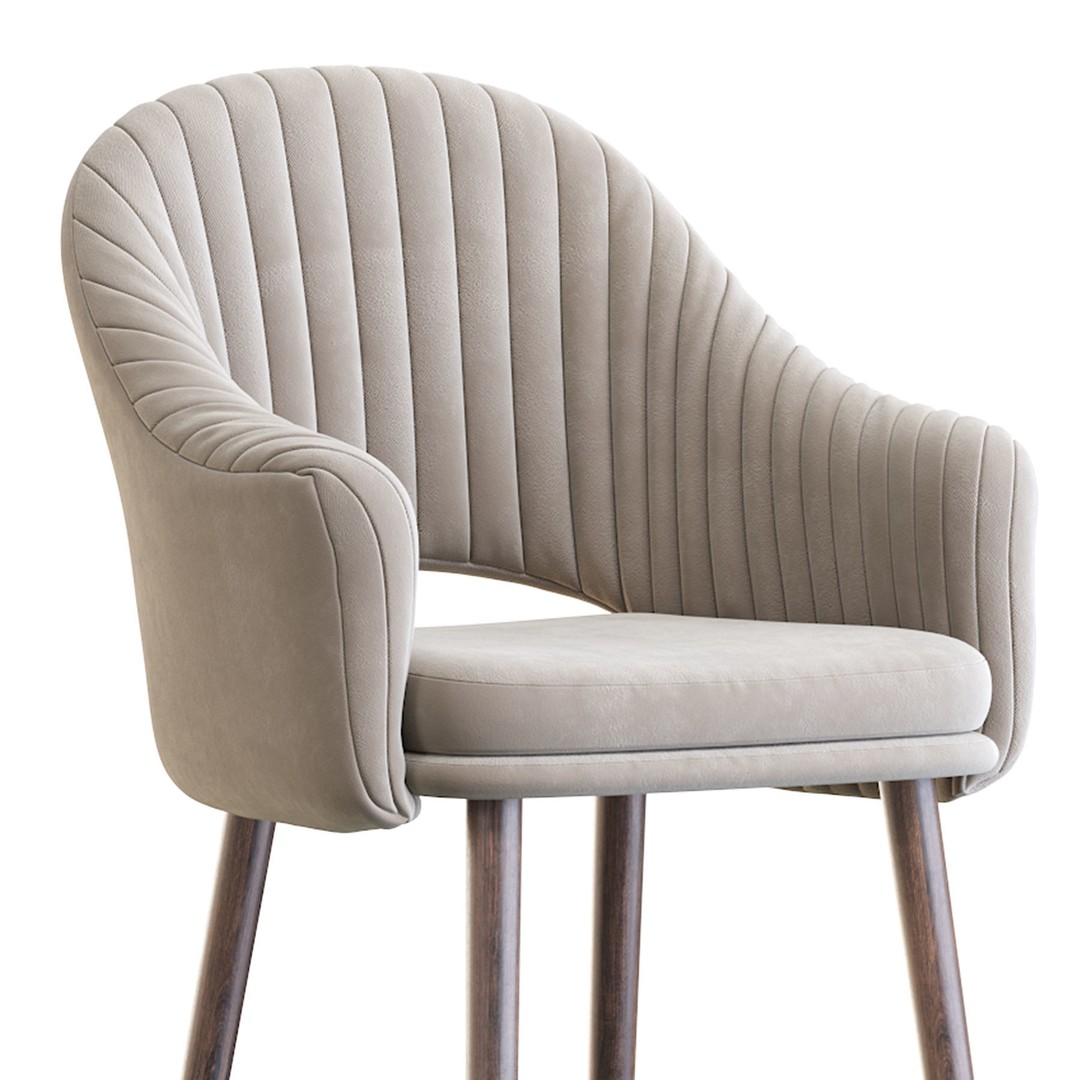 Deephouse Barstool 3D Model – Industrial Modern Chair, FBX & OBJ - View 7