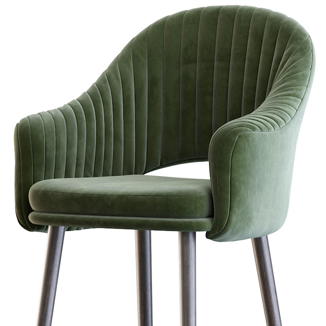 Deephouse Barstool 3D Model – Industrial Modern Chair, FBX & OBJ - View 9