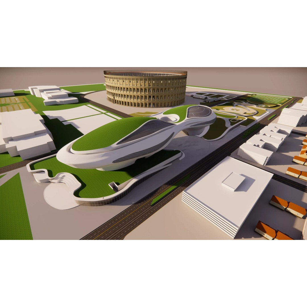 Lucas Narrative Art Museum 3D Model – Architectural Organic Design, Rhino - View 4