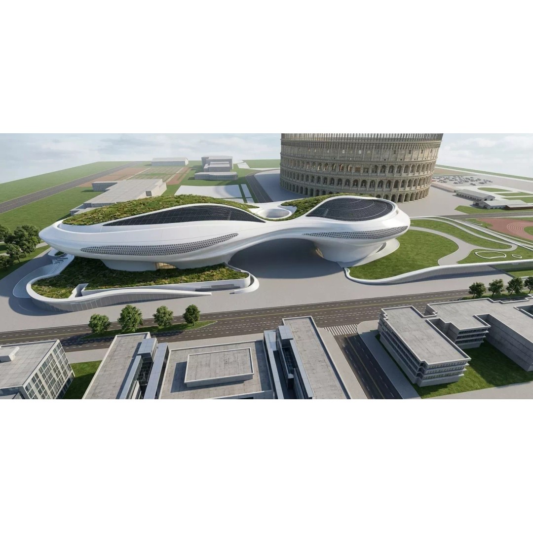 Lucas Narrative Art Museum 3D Model – Architectural Organic Design, Rhino - View 5