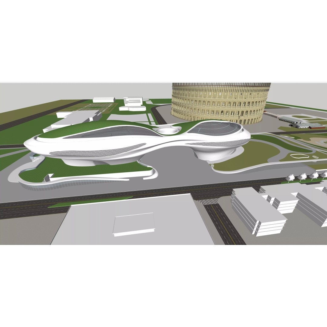 Lucas Narrative Art Museum 3D Model – Architectural Organic Design, Rhino - View 7