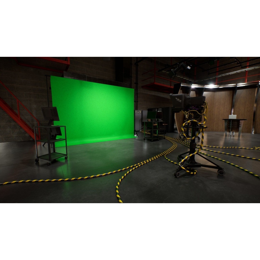 News Studio 3D Model – Low Poly VR Environment for Broadcast