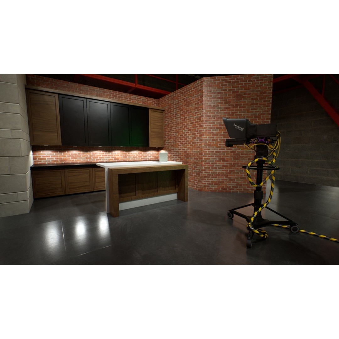 News Studio 3D Model – Low Poly VR Environment for Broadcast - View 14