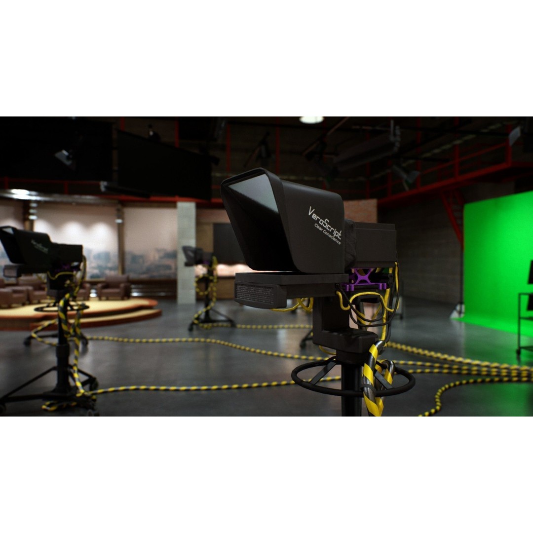 News Studio 3D Model – Low Poly VR Environment for Broadcast - View 17