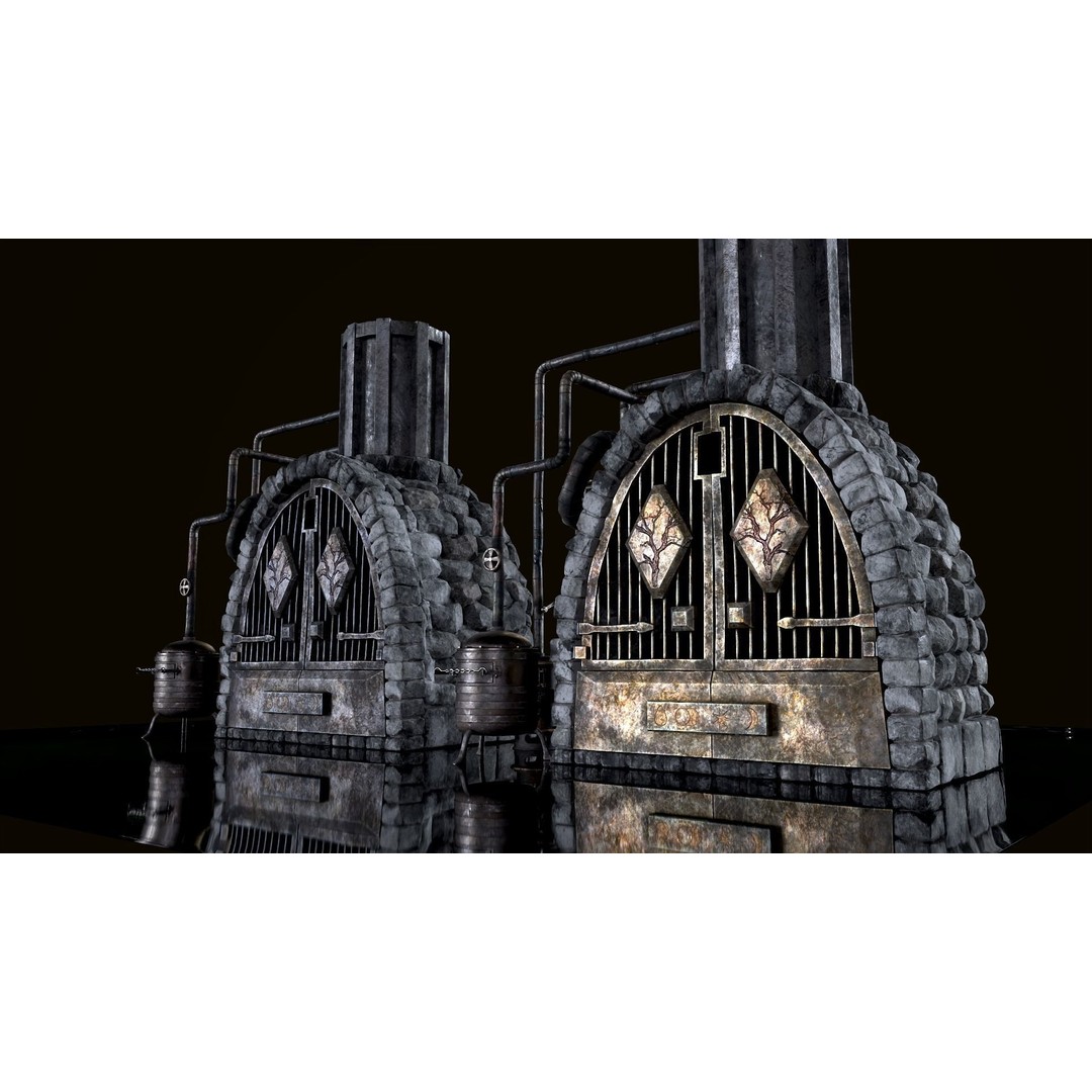 Medieval Alchemy Forge 3D Model – Low Poly Game Asset, FBX - View 10