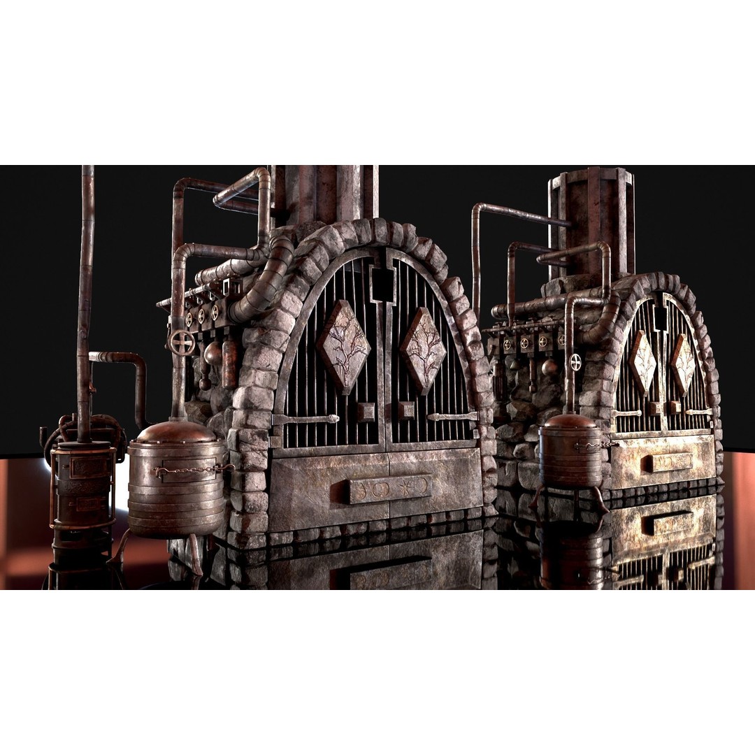Medieval Alchemy Forge 3D Model – Low Poly Game Asset, FBX - View 12