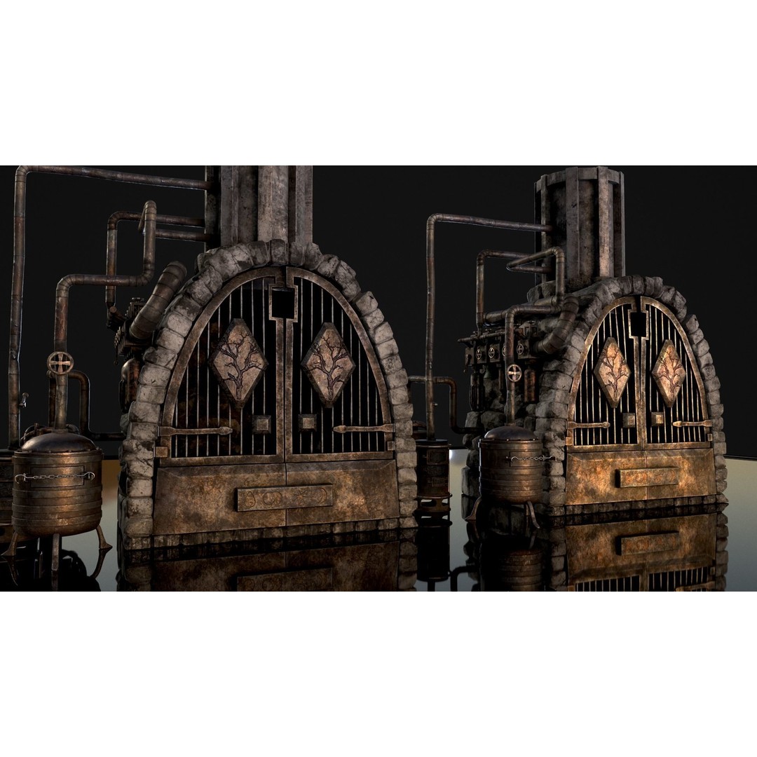 Medieval Alchemy Forge 3D Model – Low Poly Game Asset, FBX - View 13