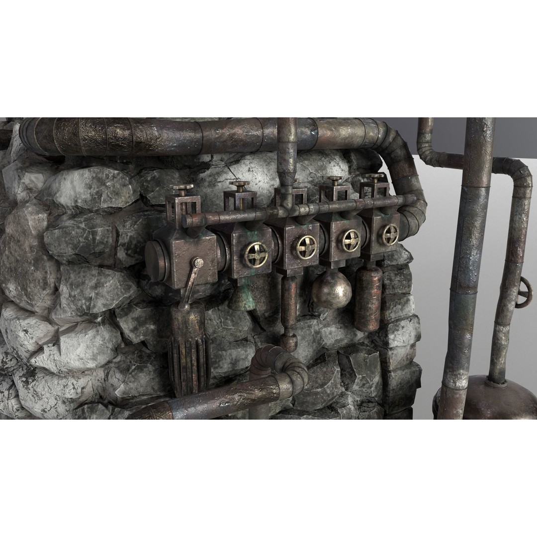 Medieval Alchemy Forge 3D Model – Low Poly Game Asset, FBX - View 15