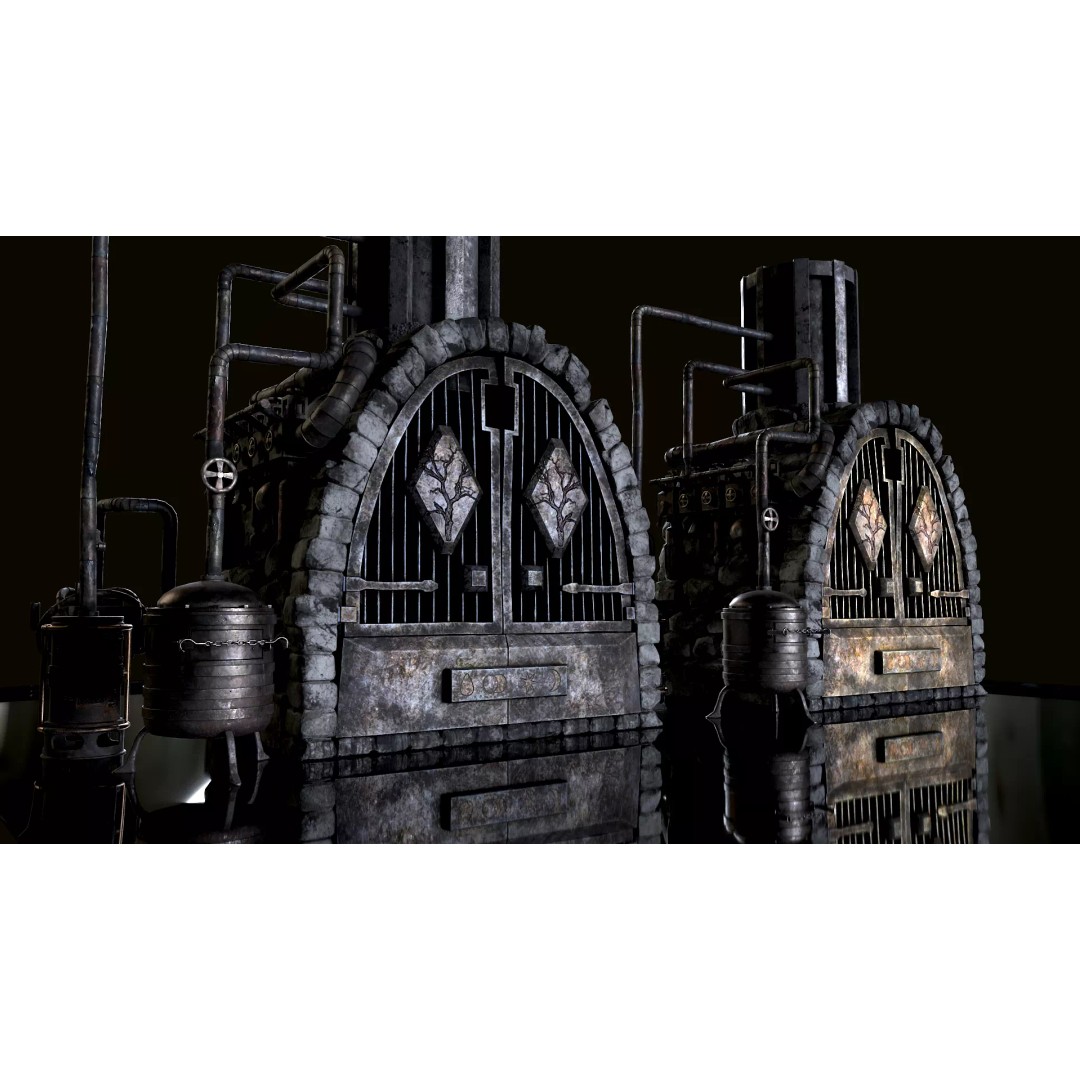 Medieval Alchemy Forge 3D Model – Low Poly Game Asset, FBX - View 2