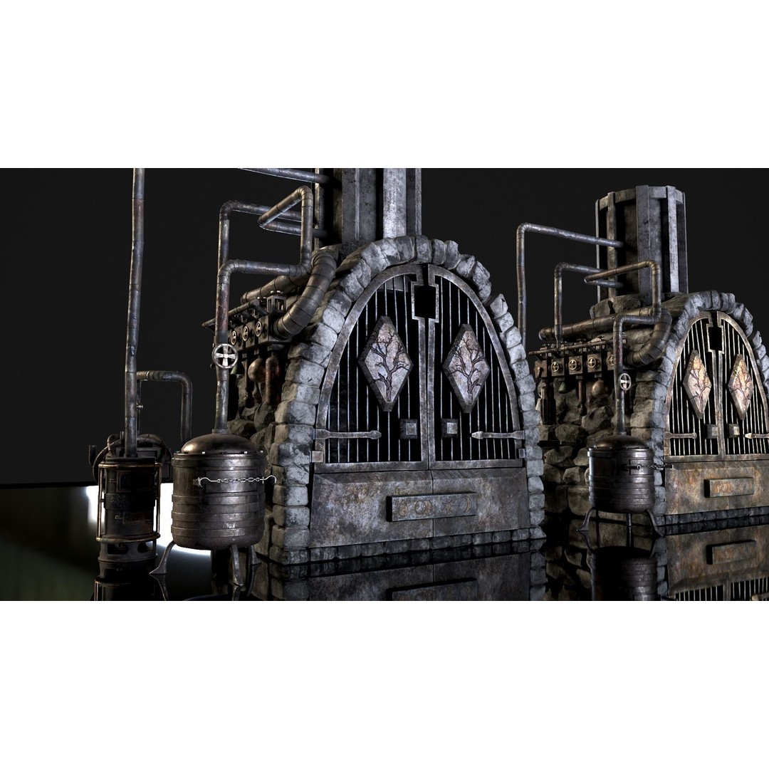 Medieval Alchemy Forge 3D Model – Low Poly Game Asset, FBX - View 23
