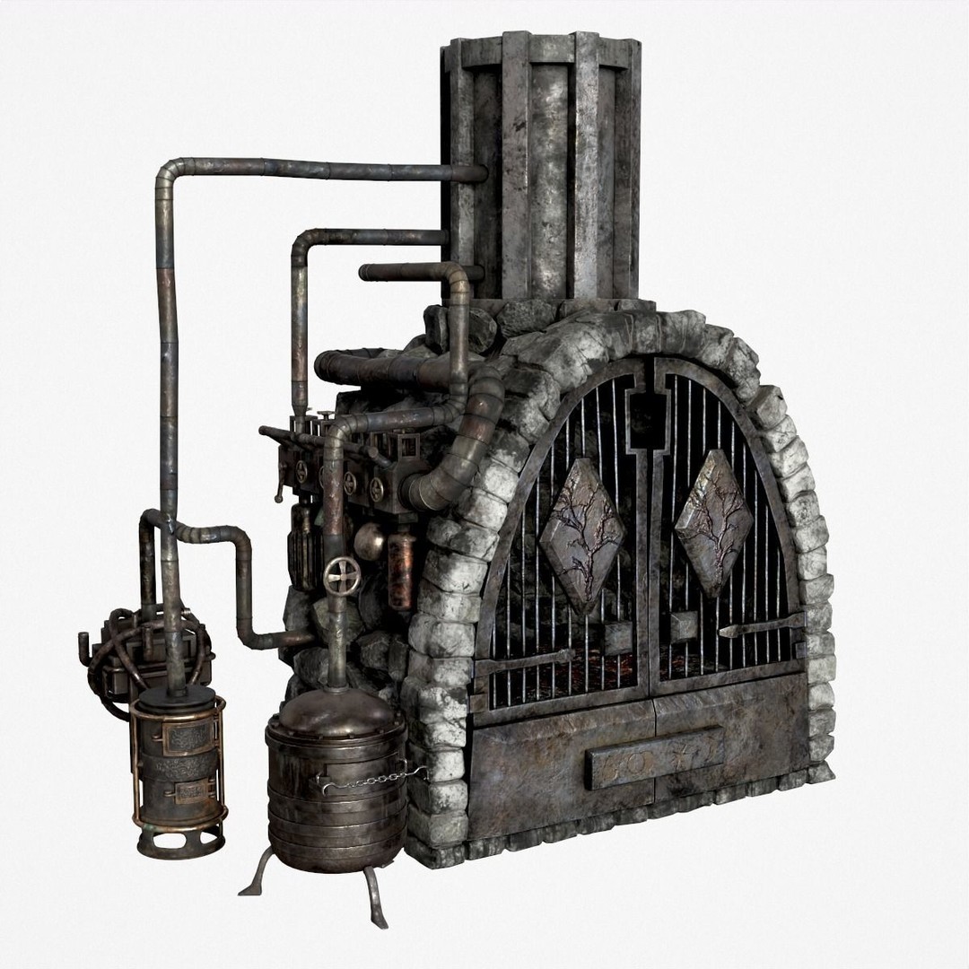 Medieval Alchemy Forge 3D Model – Low Poly Game Asset, FBX - View 26