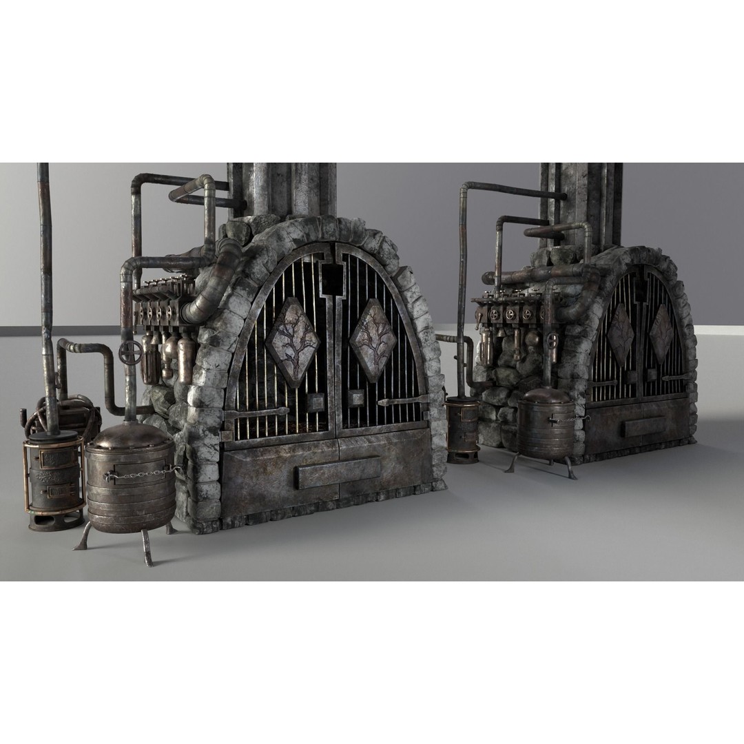 Medieval Alchemy Forge 3D Model – Low Poly Game Asset, FBX - View 27
