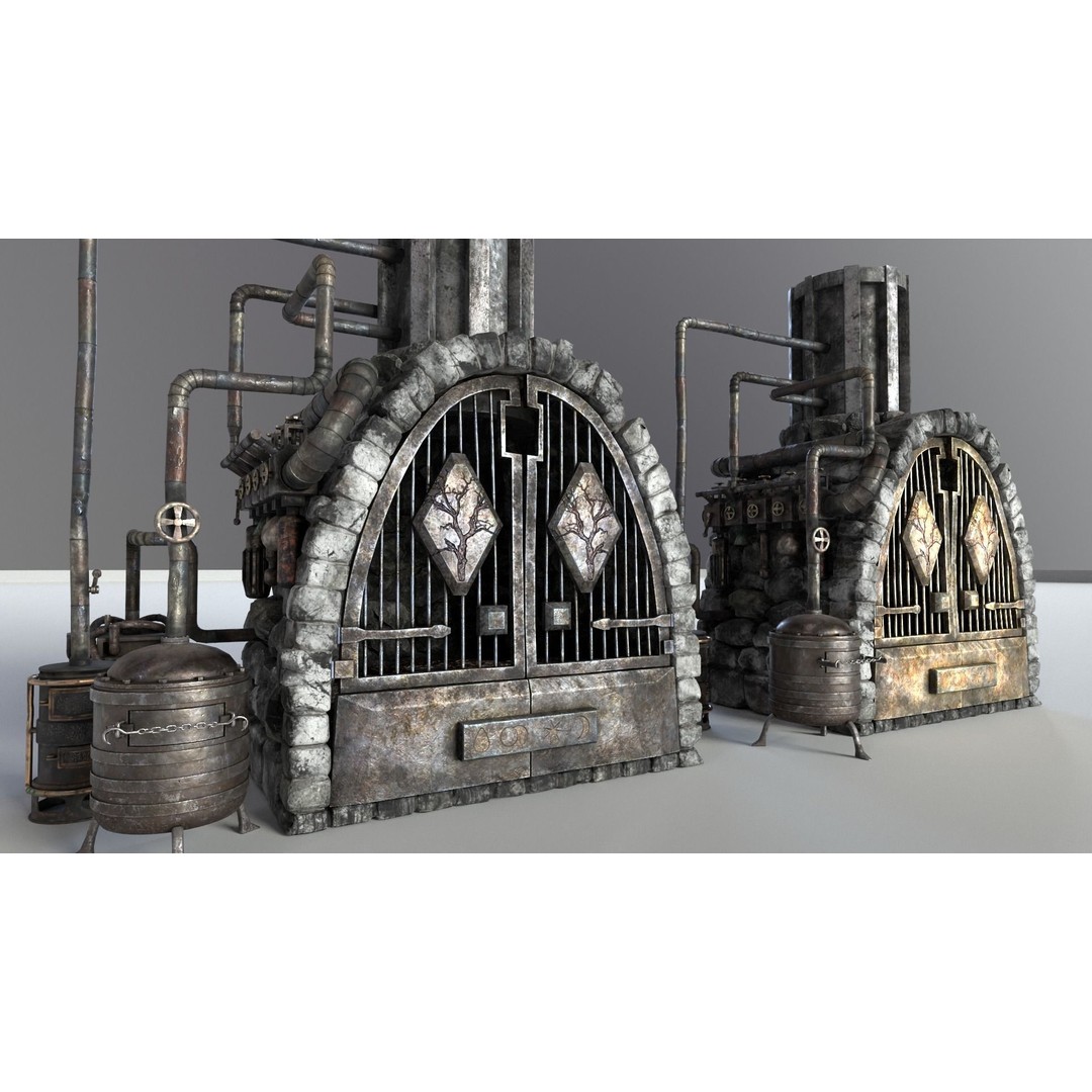 Medieval Alchemy Forge 3D Model – Low Poly Game Asset, FBX - View 28