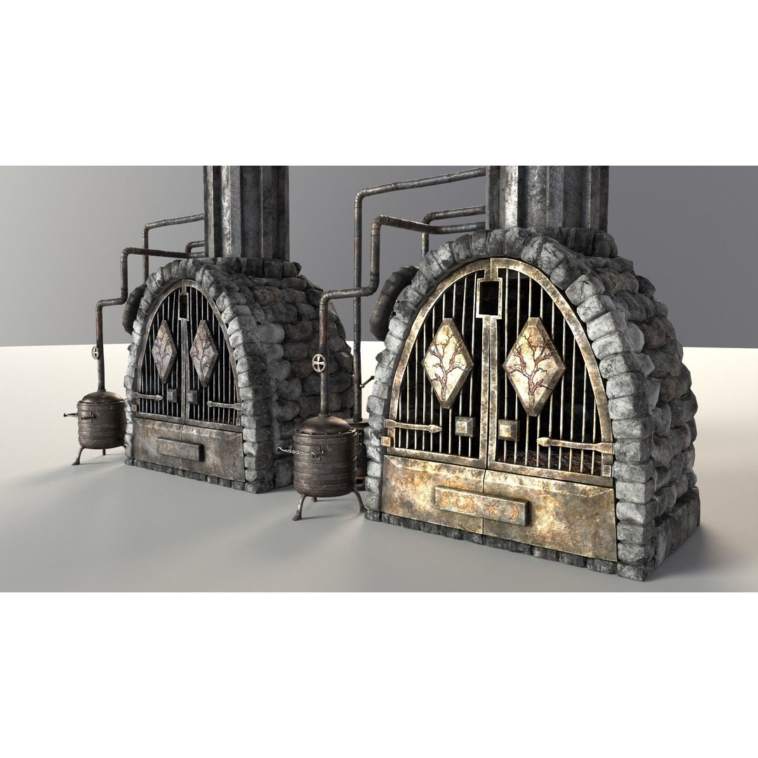 Medieval Alchemy Forge 3D Model – Low Poly Game Asset, FBX - View 29