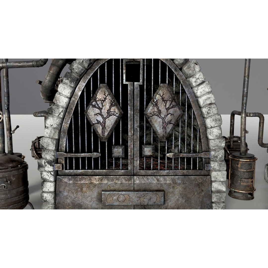 Medieval Alchemy Forge 3D Model – Low Poly Game Asset, FBX - View 30