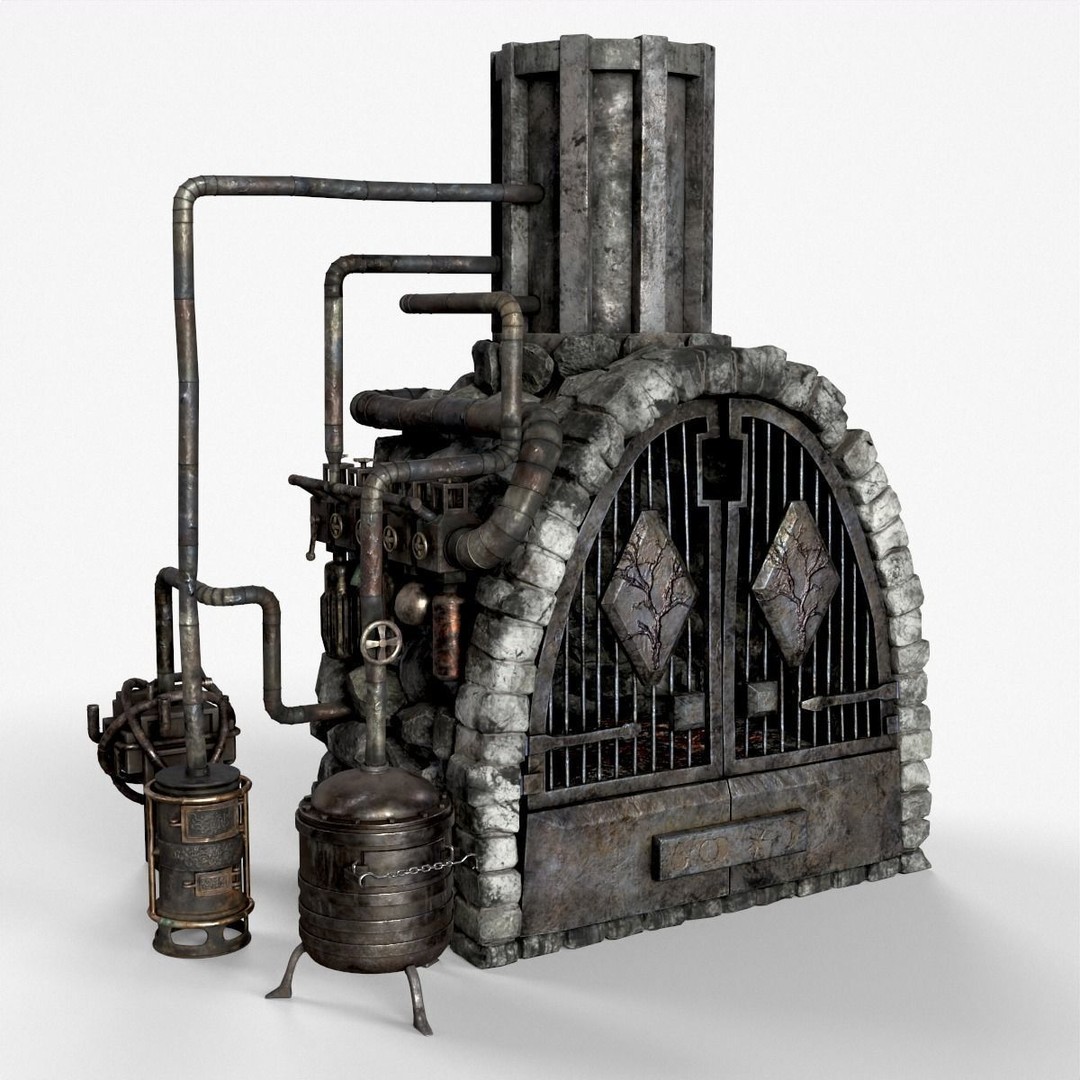 Medieval Alchemy Forge 3D Model – Low Poly Game Asset, FBX - View 31