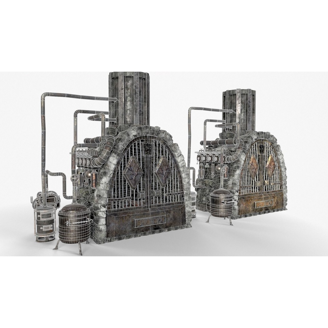 Medieval Alchemy Forge 3D Model – Low Poly Game Asset, FBX - View 32