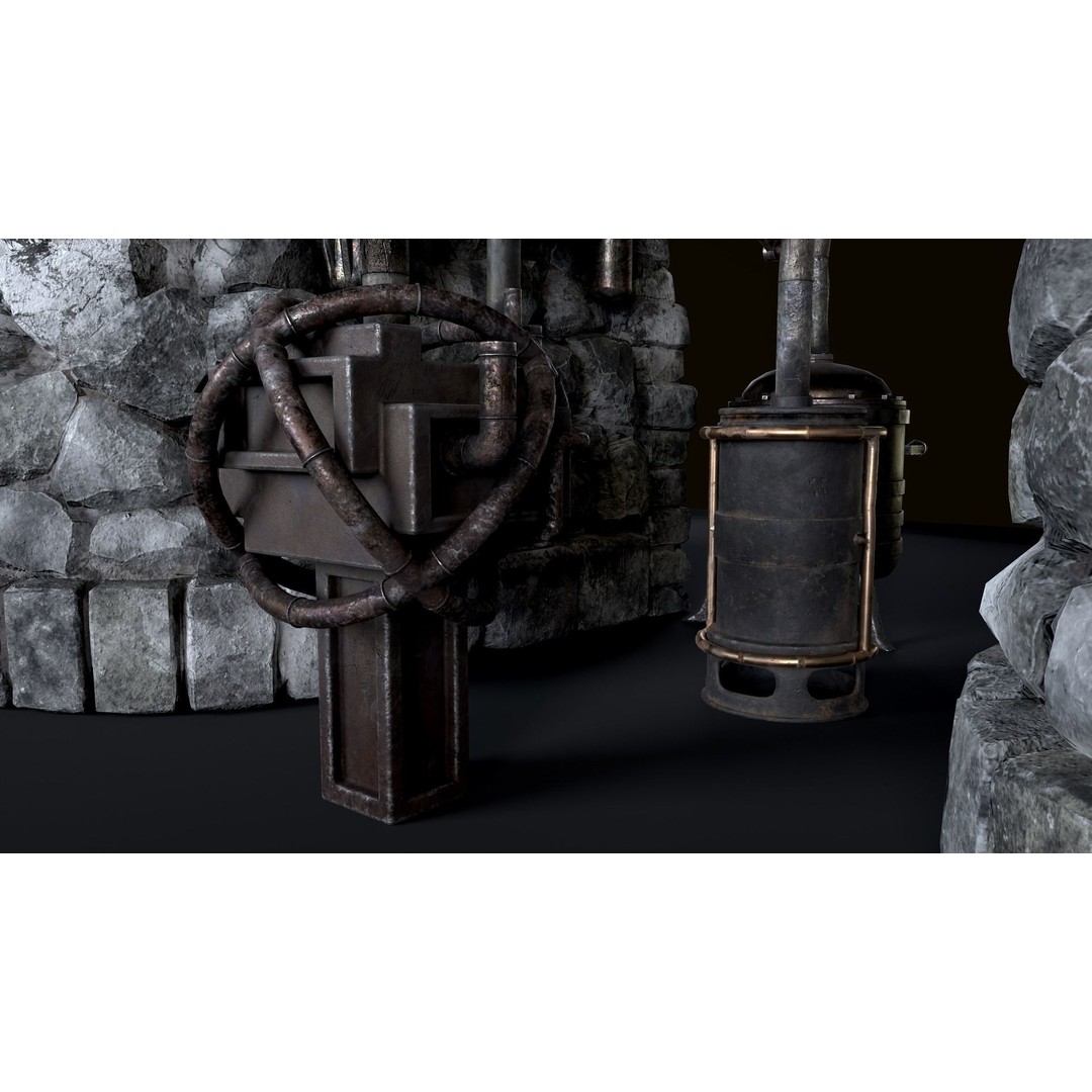 Medieval Alchemy Forge 3D Model – Low Poly Game Asset, FBX - View 37