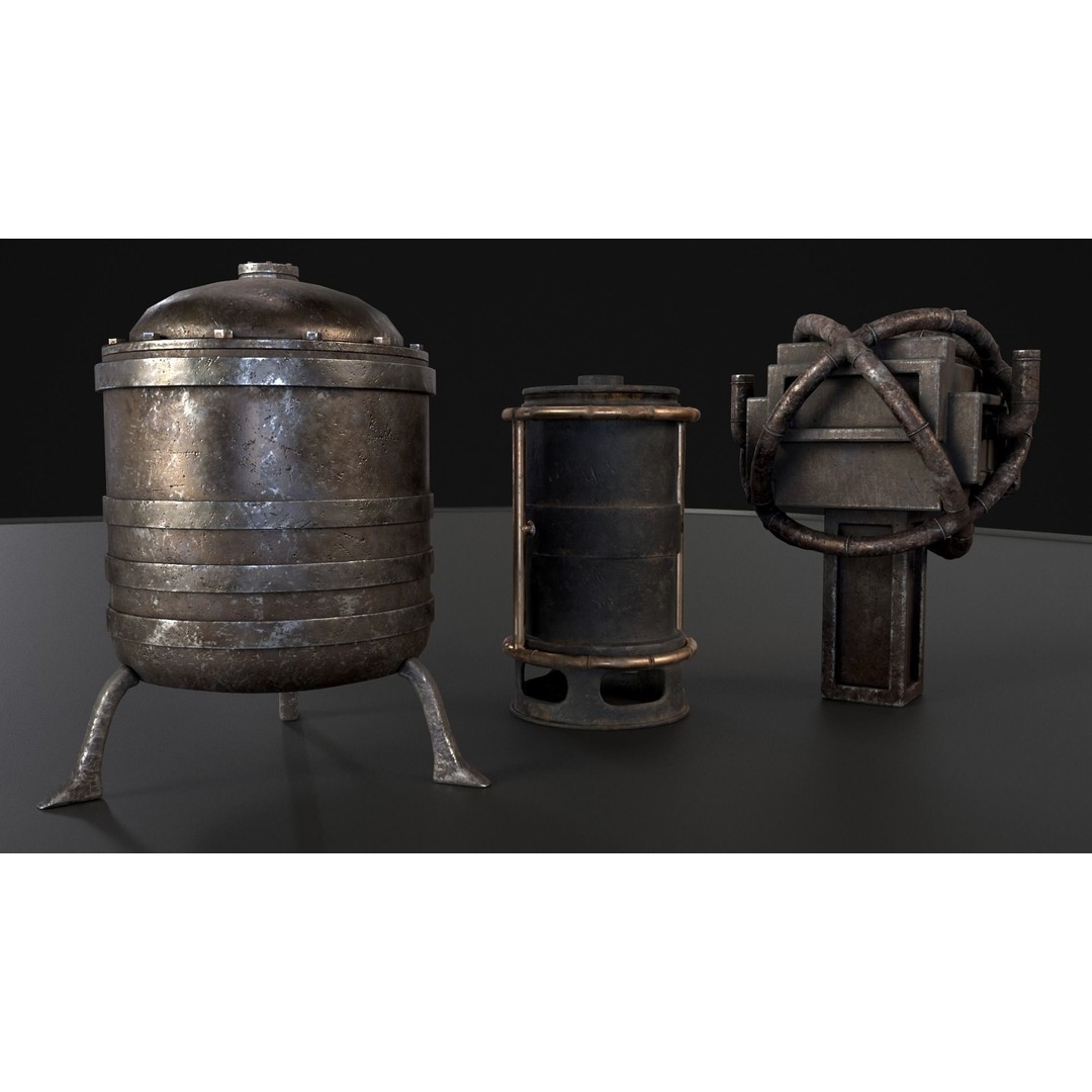 Medieval Alchemy Forge 3D Model – Low Poly Game Asset, FBX - View 38