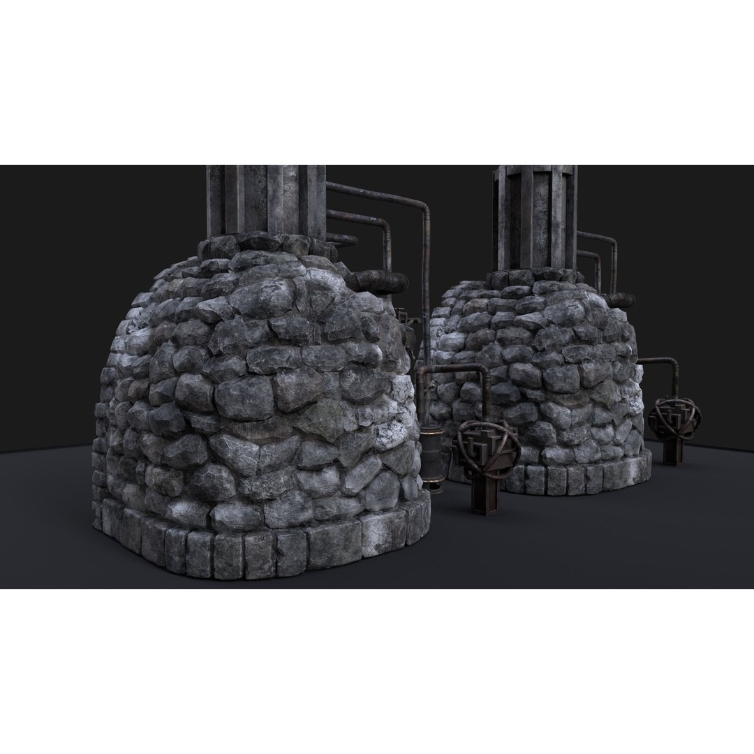 Medieval Alchemy Forge 3D Model – Low Poly Game Asset, FBX - View 39