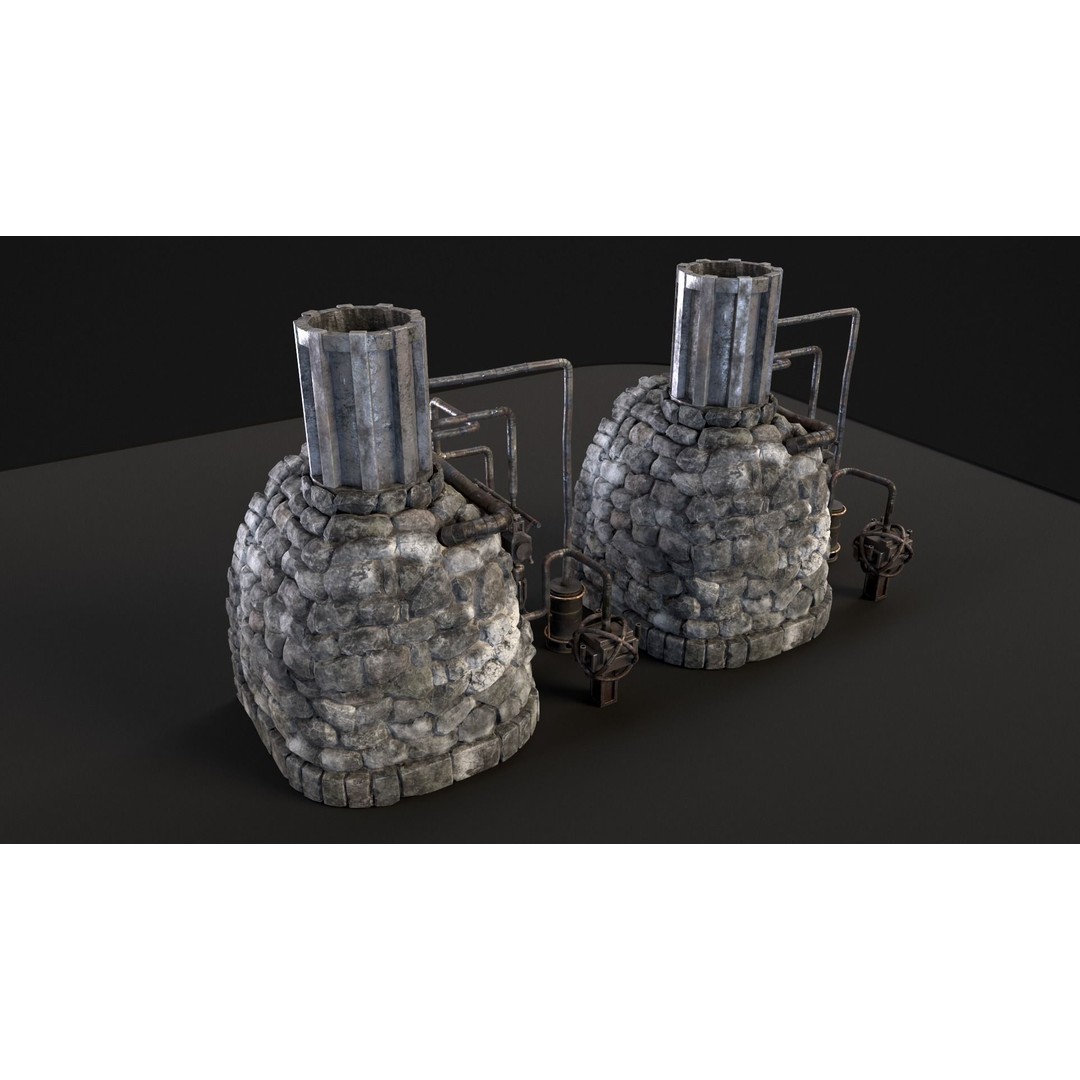 Medieval Alchemy Forge 3D Model – Low Poly Game Asset, FBX - View 41