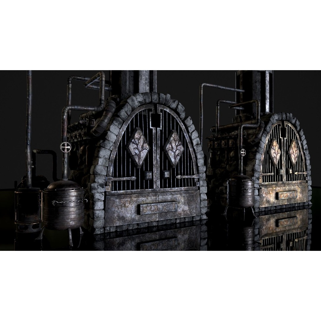 Medieval Alchemy Forge 3D Model – Low Poly Game Asset, FBX - View 43