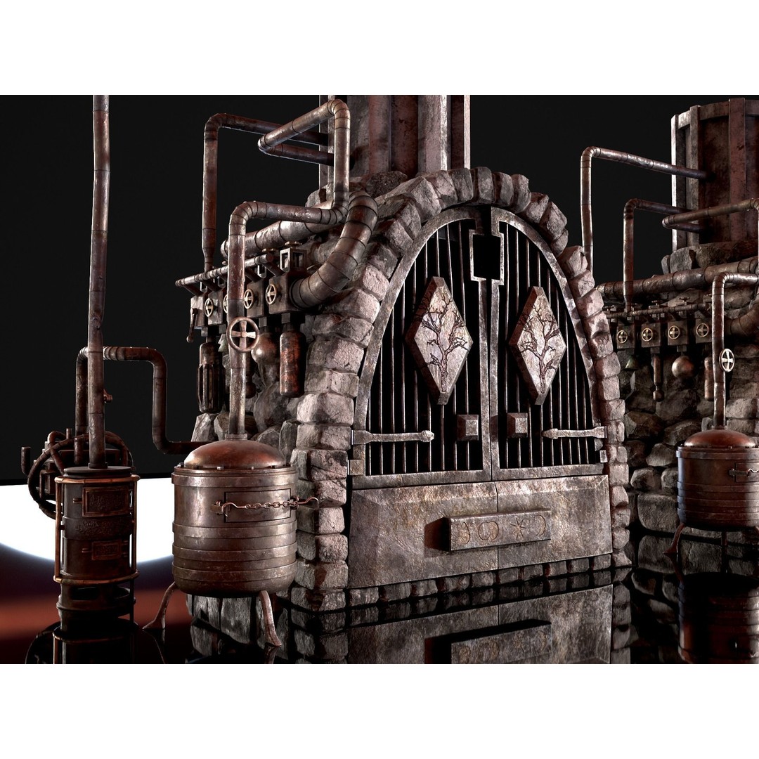 Medieval Alchemy Forge 3D Model – Low Poly Game Asset, FBX - View 47
