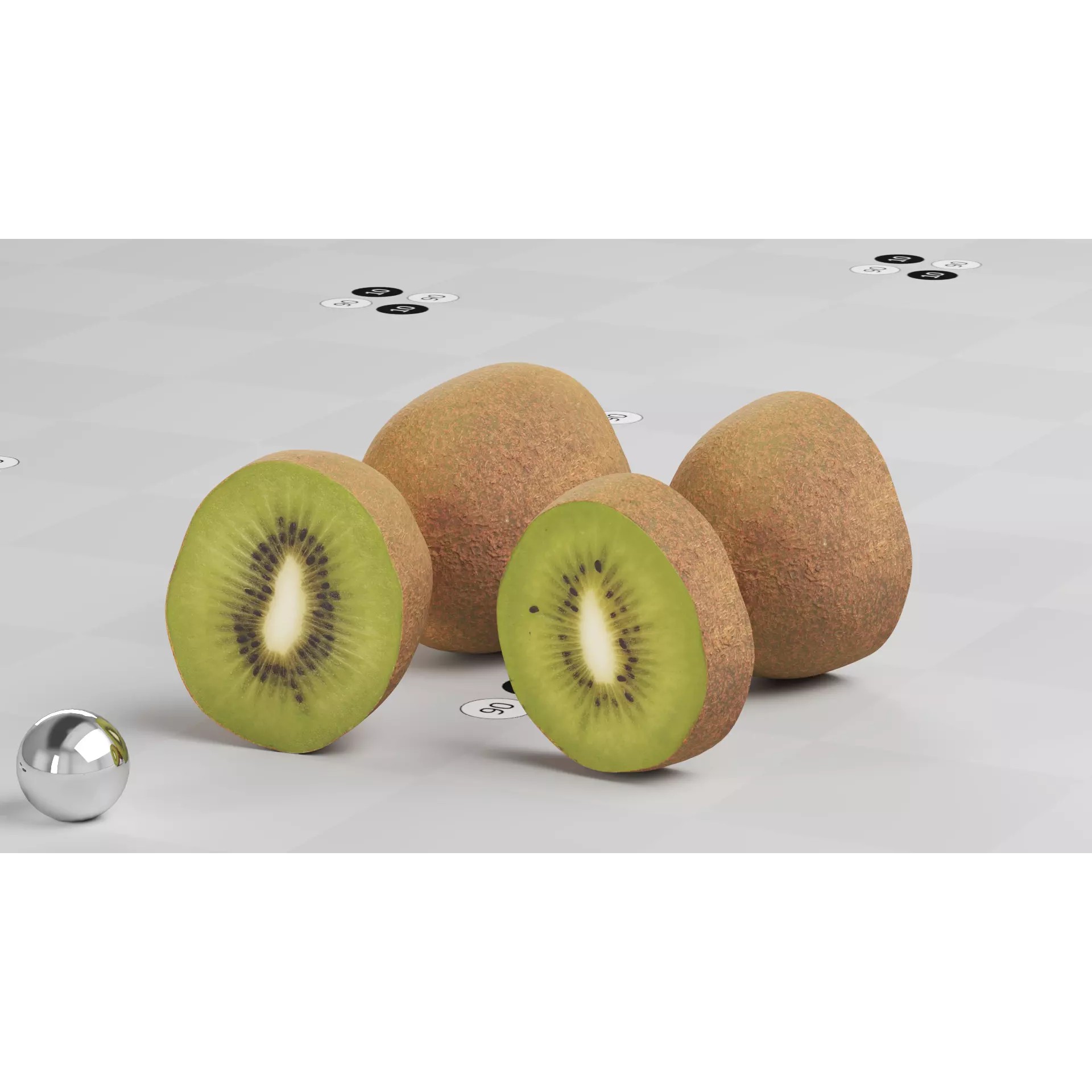 Kiwi - Low-Poly Game-Ready 3D Model - View 2