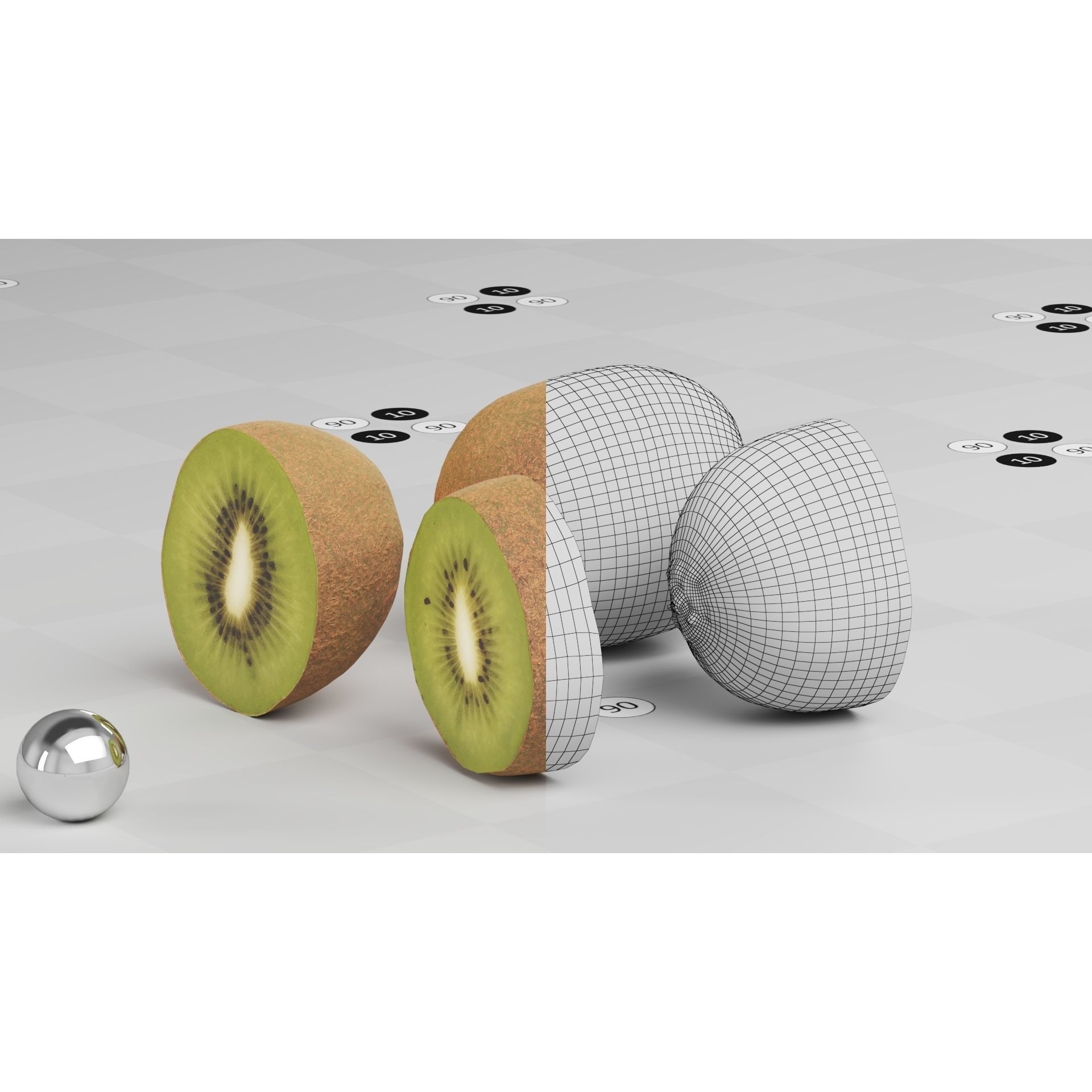 Kiwi - Low-Poly Game-Ready 3D Model - View 6