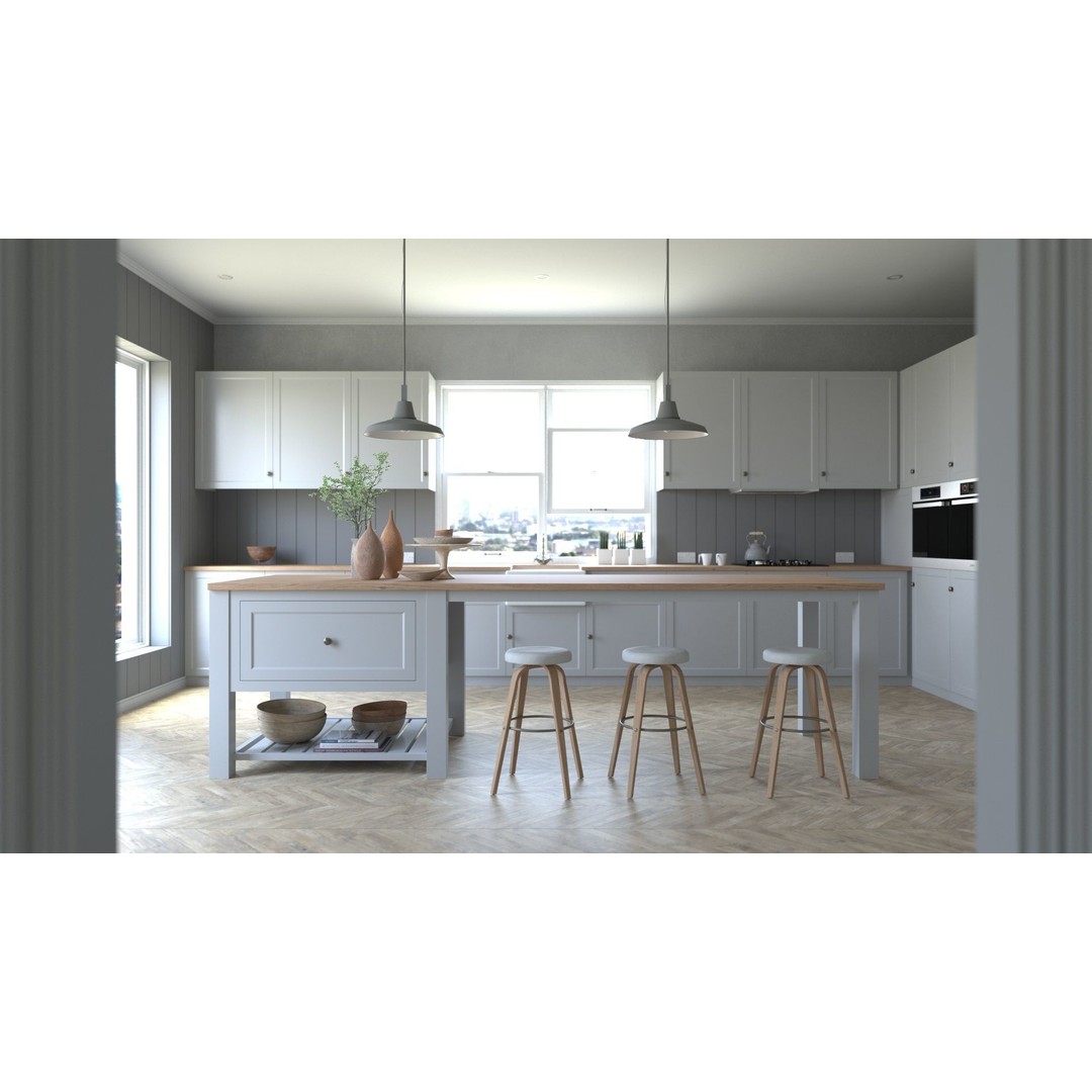 French Country Kitchen 3D Model – Detailed Cinema 4D Scene File - View 3