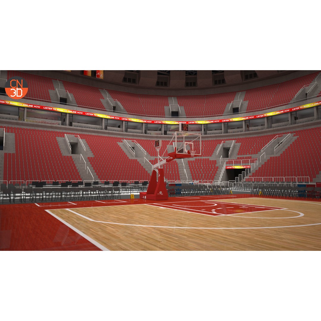 Basketball Arena 3D Model – Low Poly Interior with 18,628 Seats, FBX - View 14