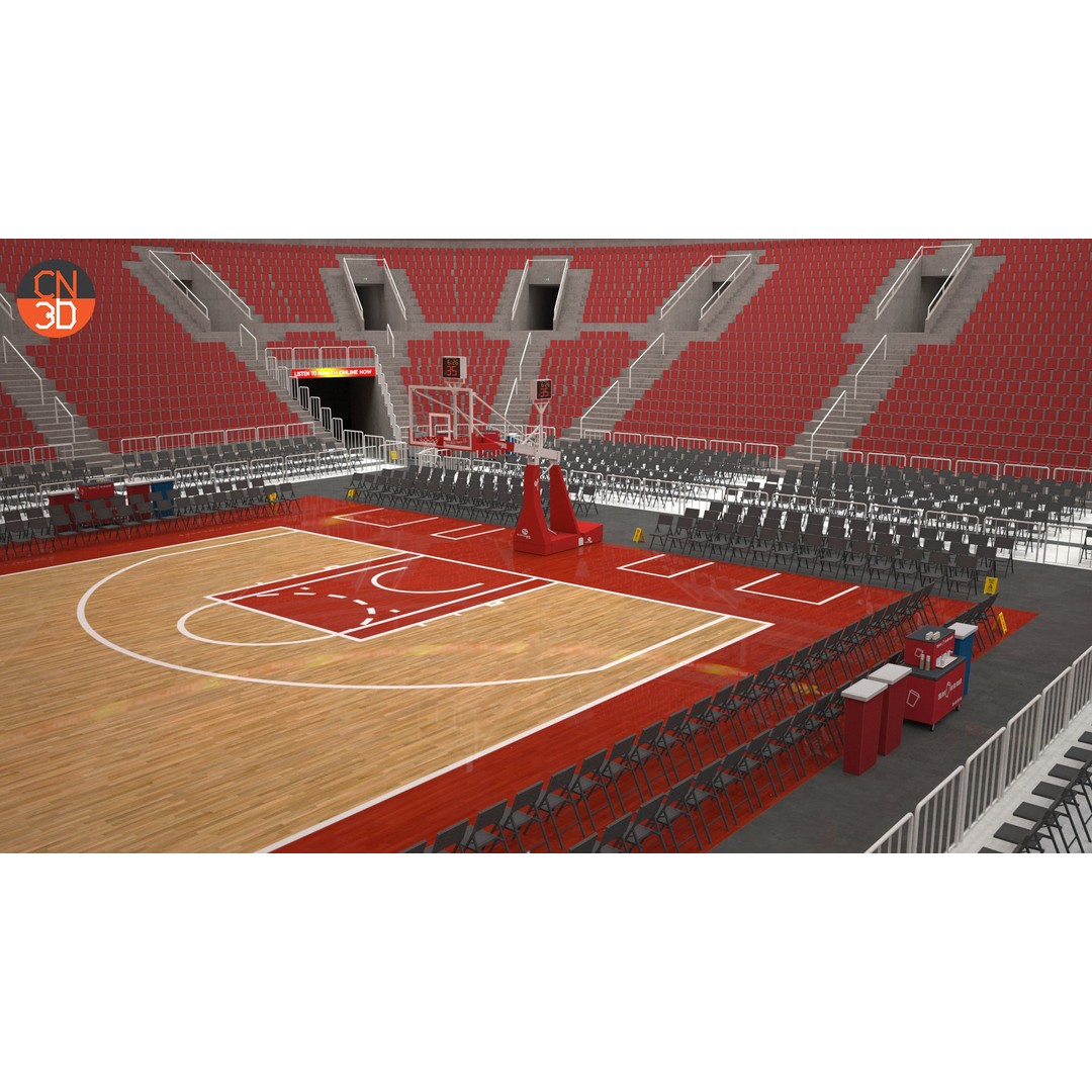 Basketball Arena 3D Model – Low Poly Interior with 18,628 Seats, FBX - View 15