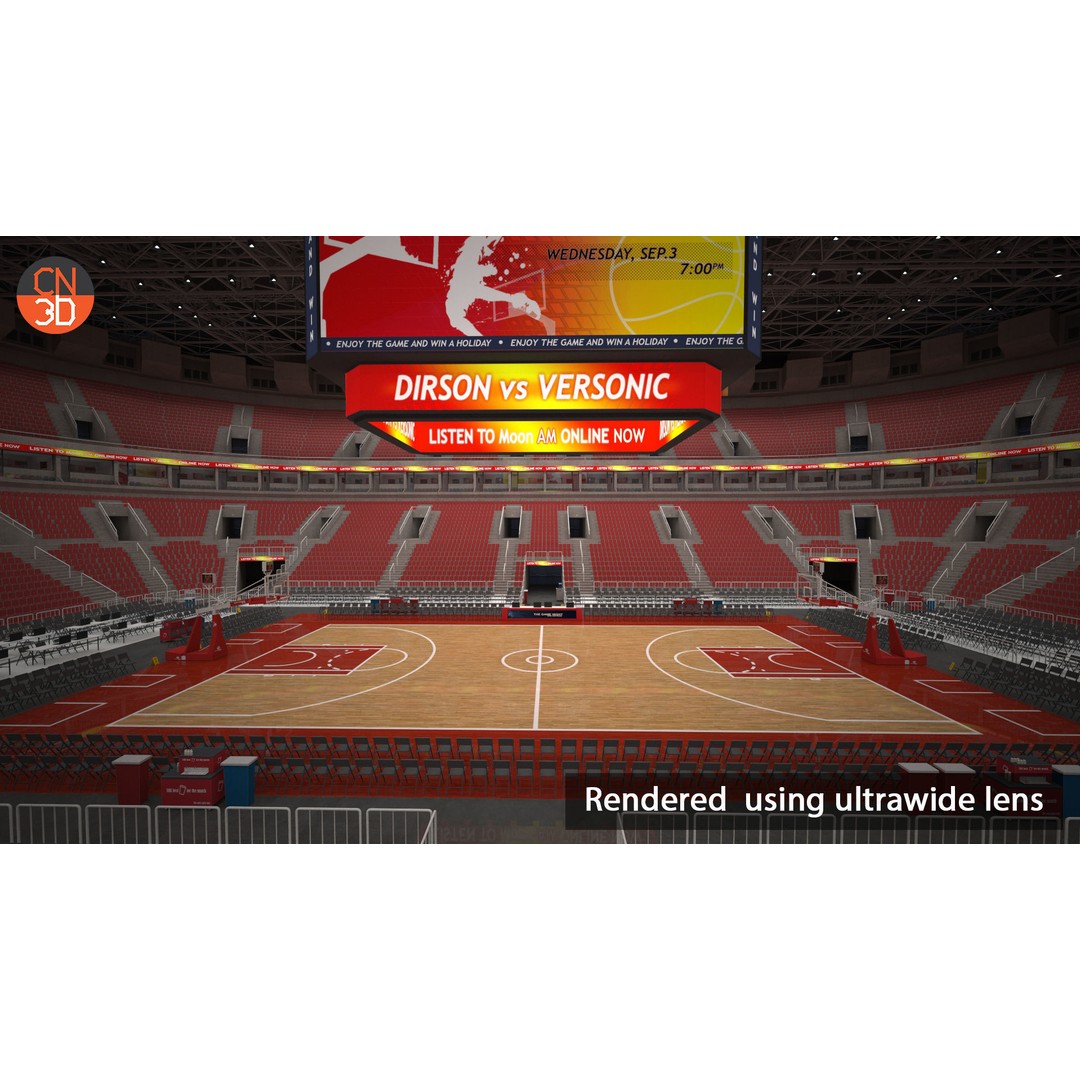 Basketball Arena 3D Model – Low Poly Interior with 18,628 Seats, FBX - View 16