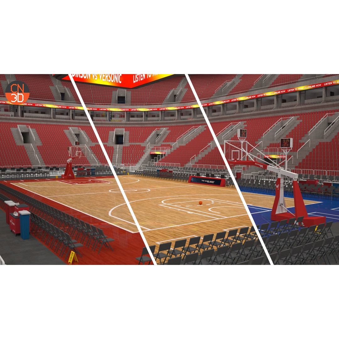 Basketball Arena 3D Model – Low Poly Interior with 18,628 Seats, FBX - View 18