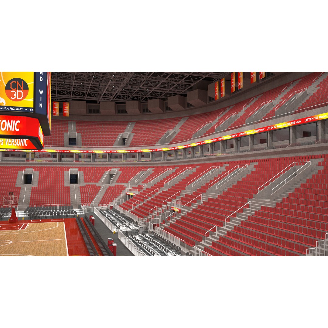 Basketball Arena 3D Model – Low Poly Interior with 18,628 Seats, FBX - View 22