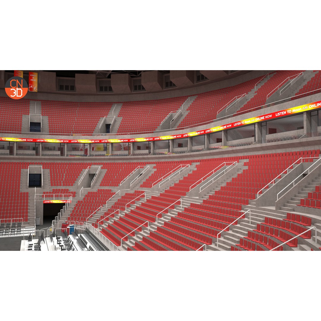 Basketball Arena 3D Model – Low Poly Interior with 18,628 Seats, FBX - View 23