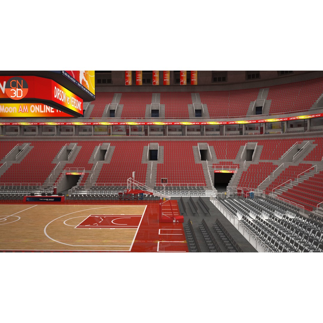 Basketball Arena 3D Model – Low Poly Interior with 18,628 Seats, FBX - View 24