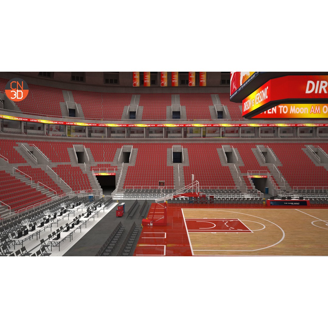 Basketball Arena 3D Model – Low Poly Interior with 18,628 Seats, FBX - View 25