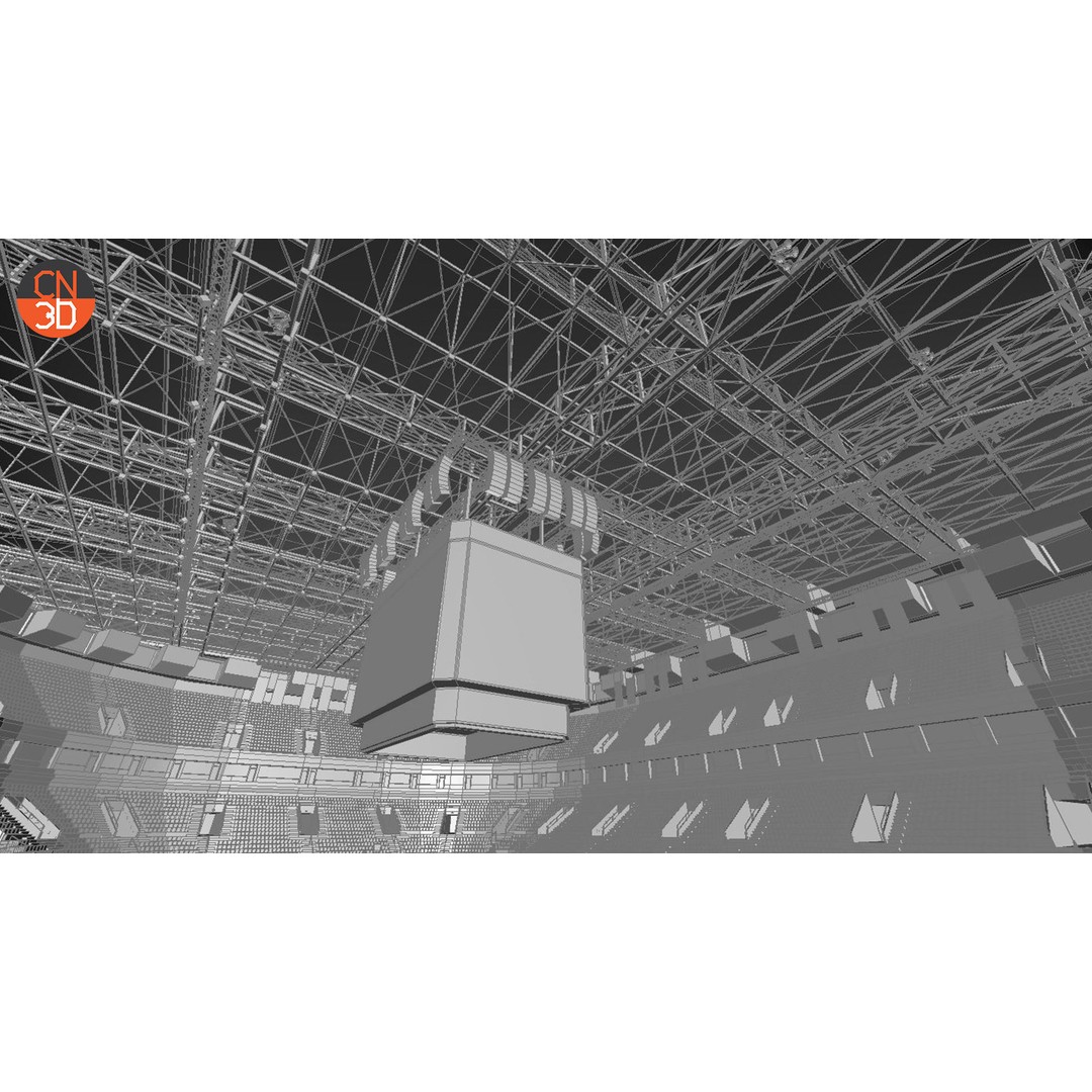 Basketball Arena 3D Model – Low Poly Interior with 18,628 Seats, FBX - View 27