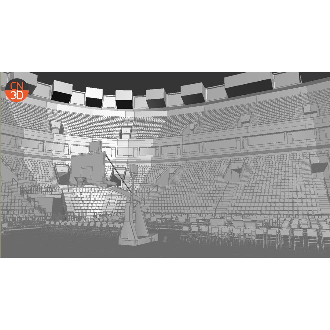 Basketball Arena 3D Model – Low Poly Interior with 18,628 Seats, FBX - View 28