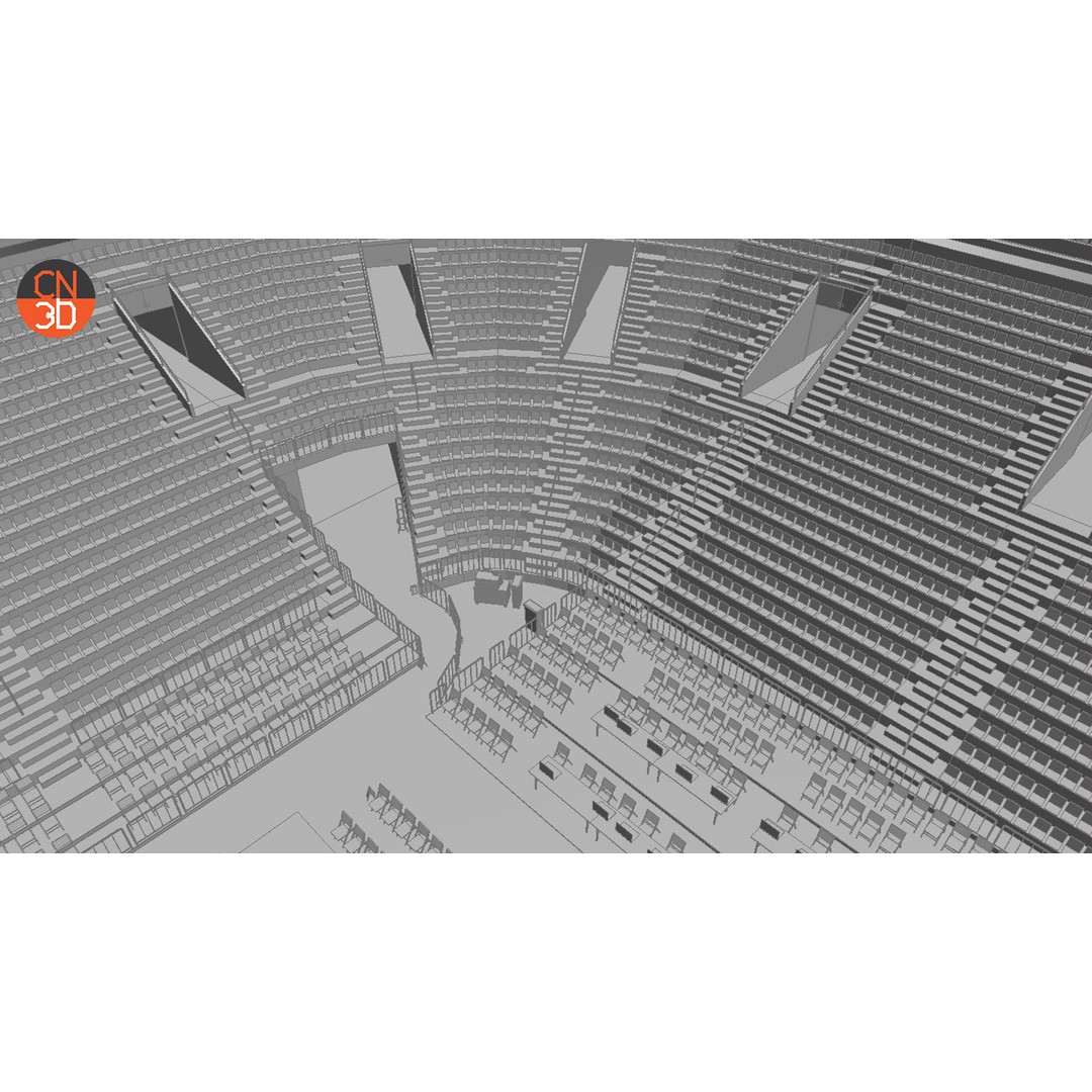 Basketball Arena 3D Model – Low Poly Interior with 18,628 Seats, FBX - View 29