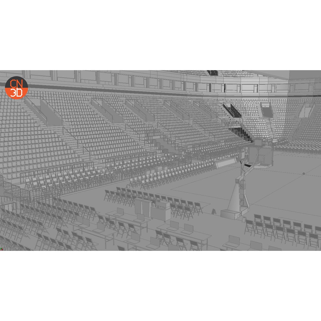 Basketball Arena 3D Model – Low Poly Interior with 18,628 Seats, FBX - View 30
