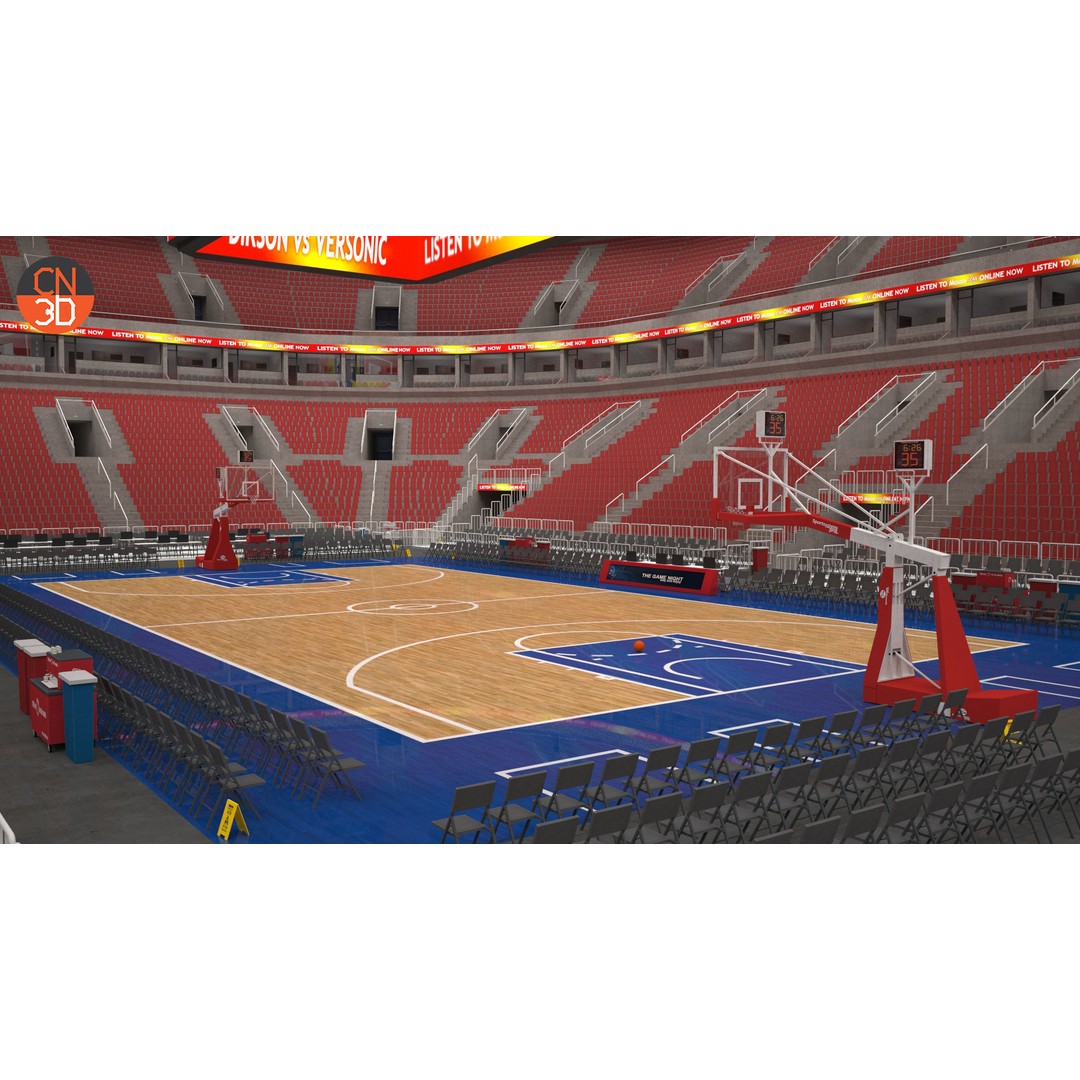 Basketball Arena 3D Model – Low Poly Interior with 18,628 Seats, FBX - View 5