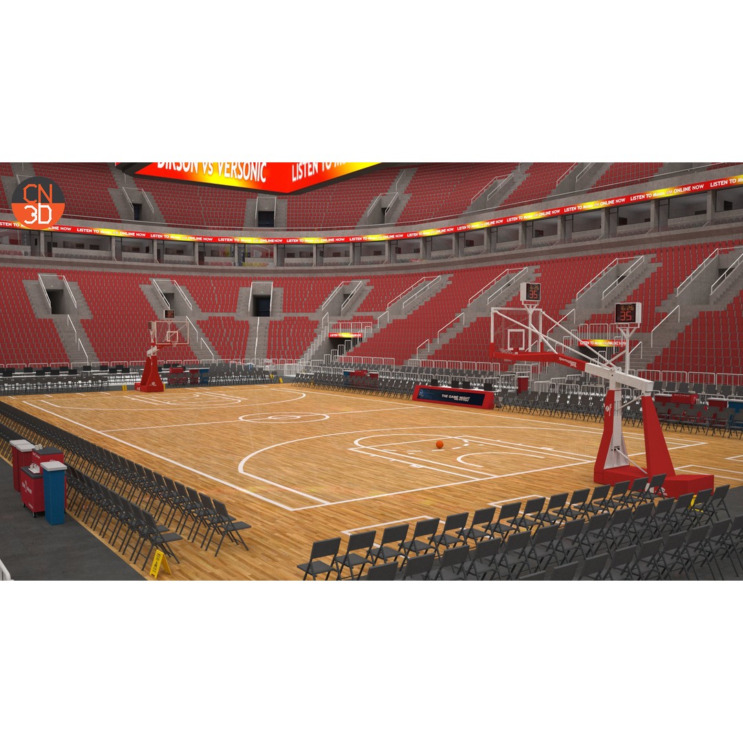 Basketball Arena 3D Model – Low Poly Interior with 18,628 Seats, FBX - View 6